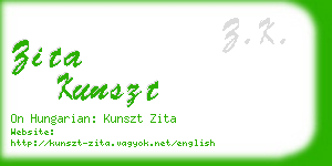 zita kunszt business card